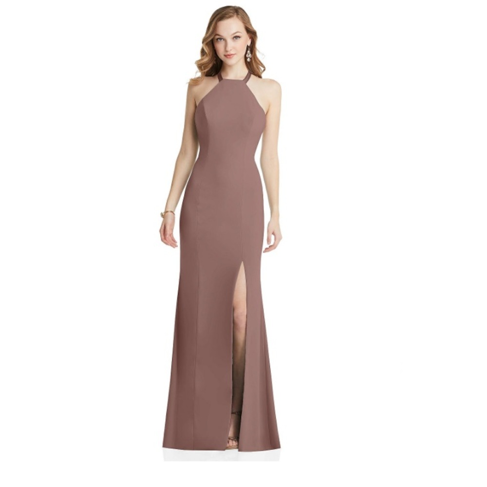 Backless Mauve Evening Dress